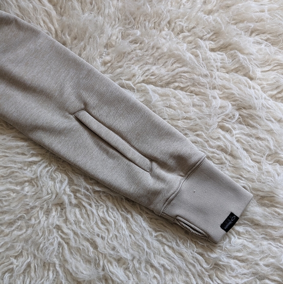 Lightweight Oakley Fleece Lined Shell Jacket Tan - Picture 3 of 4